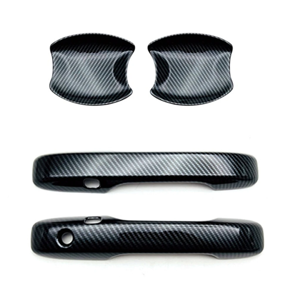

Car Carbon Fiber Front Door Handle Cover Trim Sticker Door Handle Bowl Cover Trims for -V Vezel 2021 2022