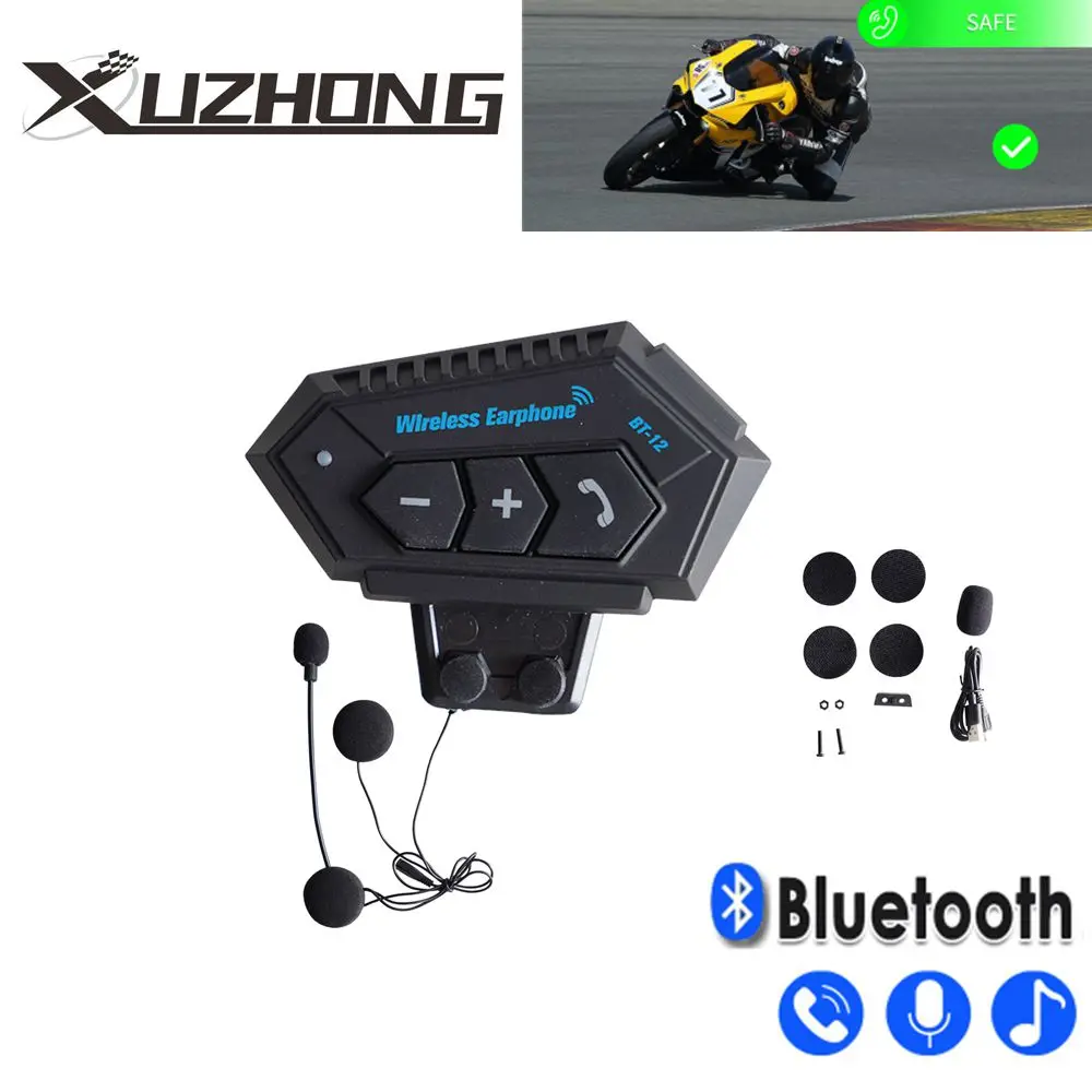 

Bluetooth-гарнитура для мотоциклетного шлема, беспроводной комплект громкой связи, водонепроницаемые наушники, музыкальный плеер, динамик для Moto MP-1136