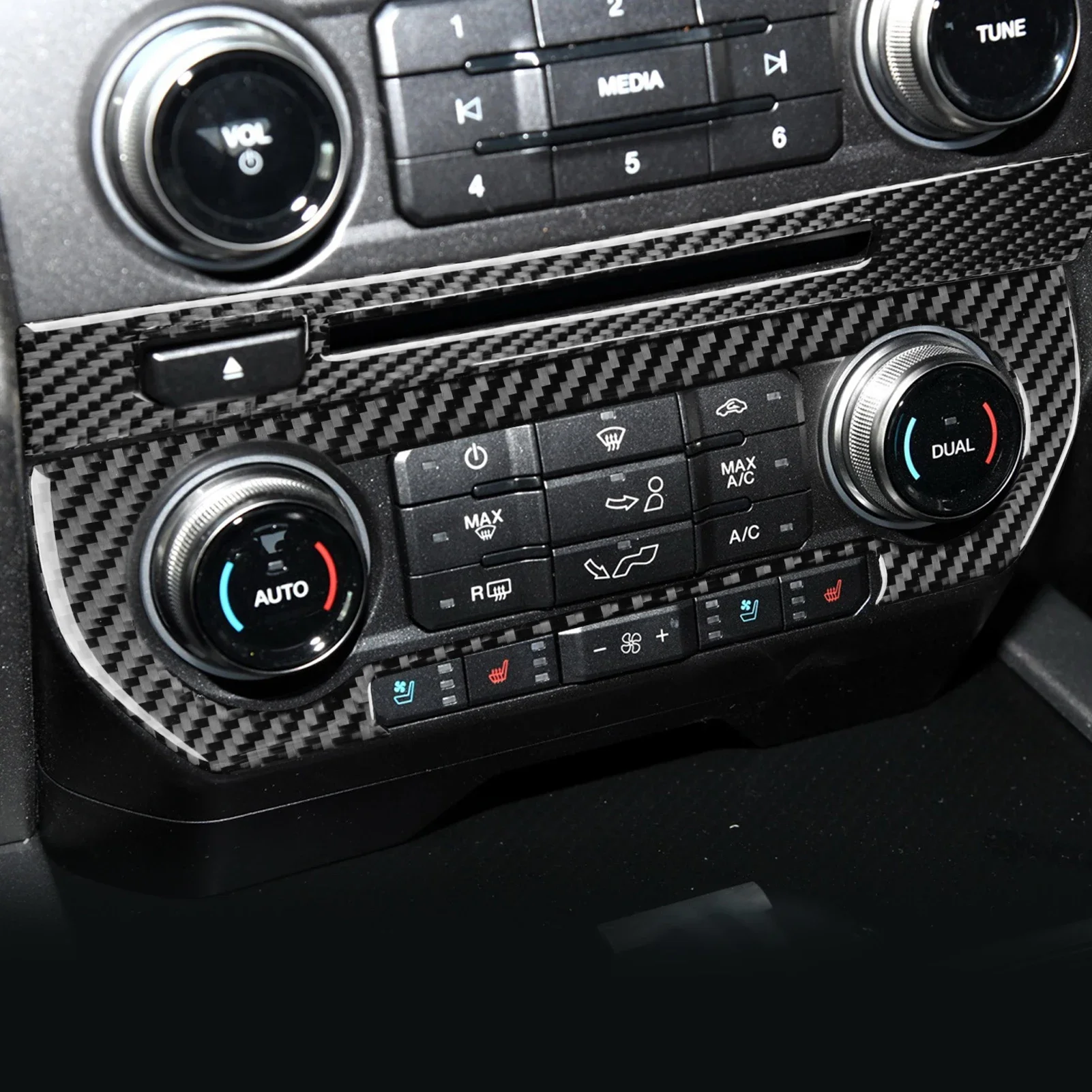 Для Ford F150 Raptor 2015-2020 углеродное волокно внутренняя центральная консоль приборная