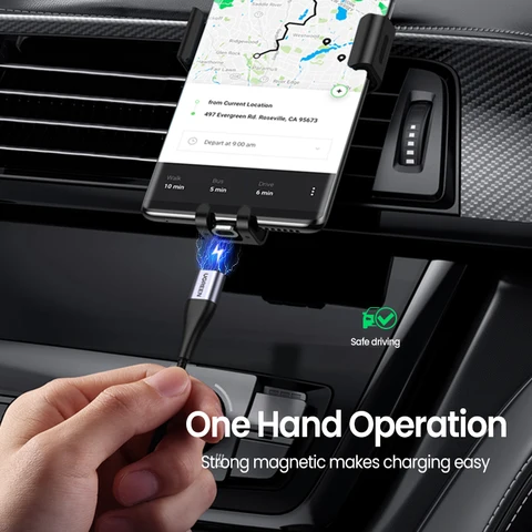 Магнитный кабель Ugreen USB-C и Micro USB для быстрой зарядки 3А — детальный вид товара