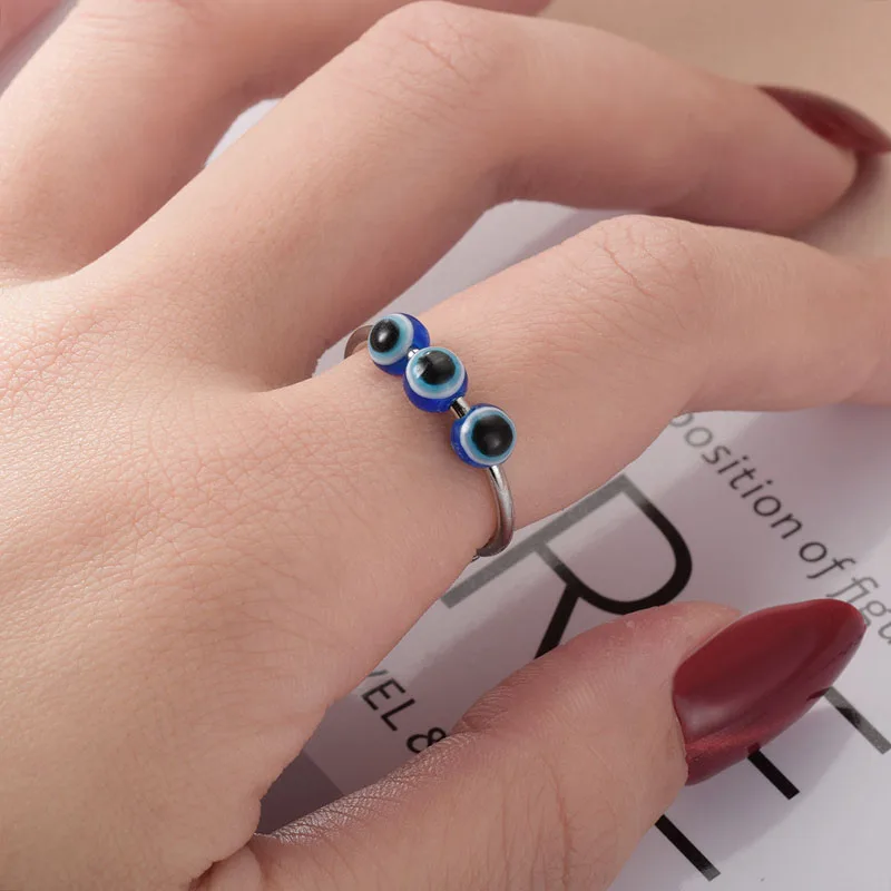 Женское кольцо-Спиннер из нержавеющей стали с изменяемым размером |