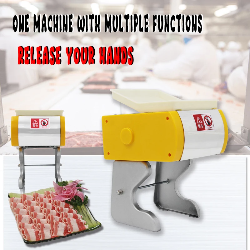 

Electric Slicer Multifunction Meat Cutter Home Lamb Roll Bread Ham Frozen Meat Fat Cow Cut meat Dice Slice And Mince