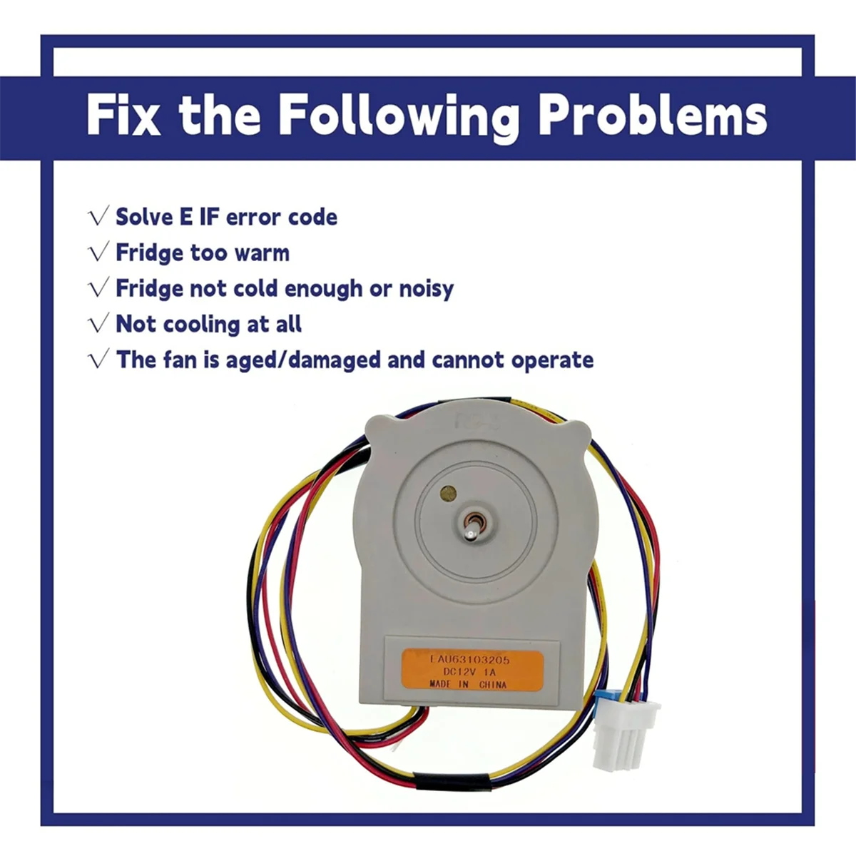 EAU 63103205 Двигатель вентилятора конденсатора холодильника для холодильников LG