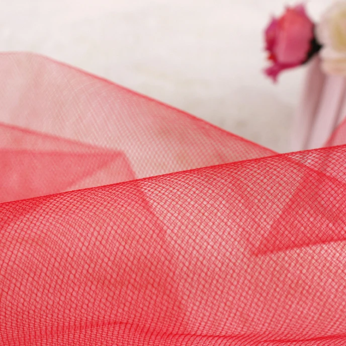 25 Colors Fresh Tulle Net Fabric Middle Hard Dress Decoration Skirt Hemline Cloth Veil Headdress Designer DIY Fabric Materials images - 6