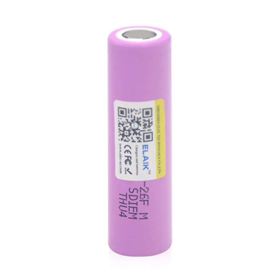 

ELAIK 3.7V 18650 2600mAh Power battery Battery energy storage Sphere of application:Electris tool Flashlight Remote control 26F