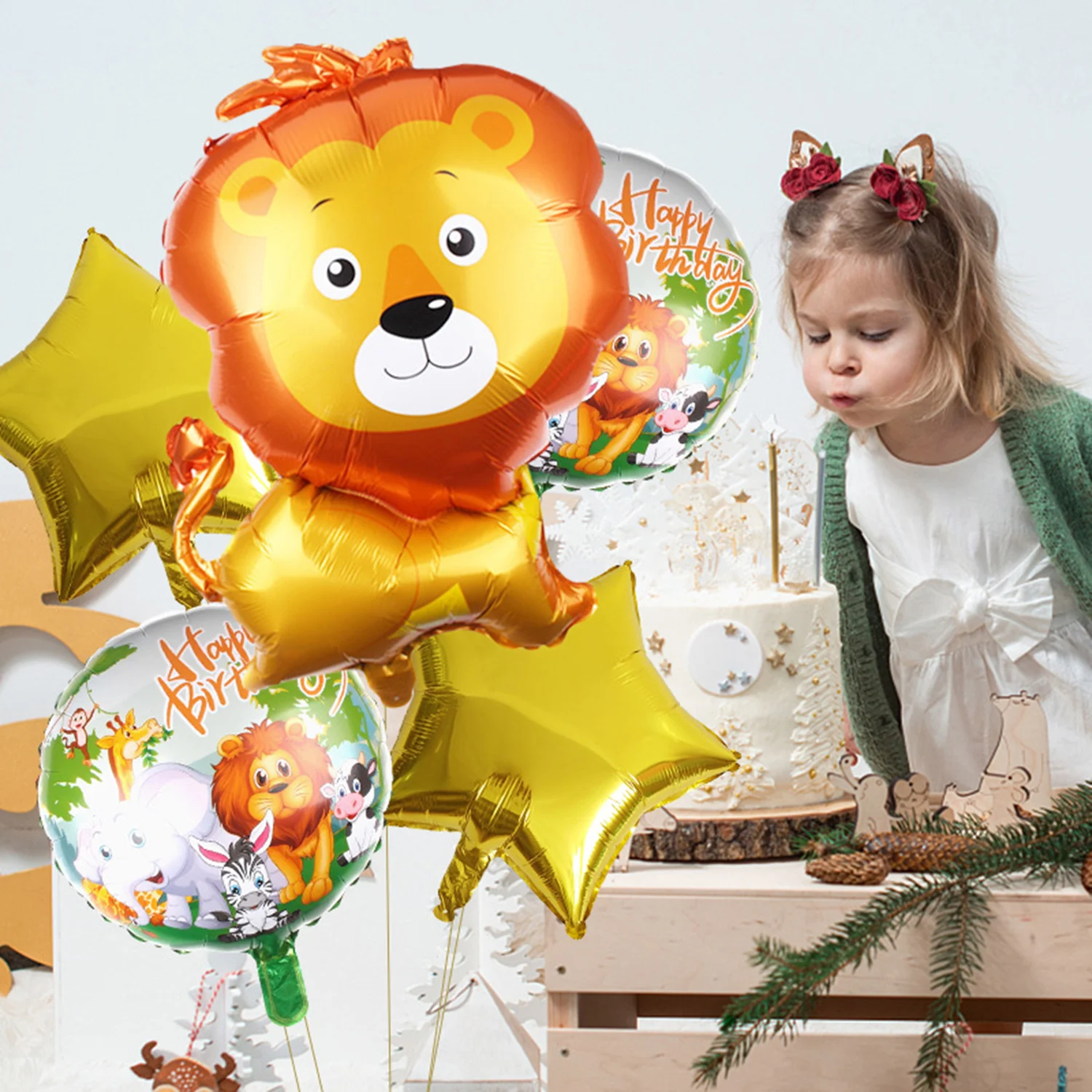 

1pc Animal Theme Foil Balloon Dinosaur Cow Lion Safari Party Decor Adult Kids Birthday Decoration Supplies Globos Birthday Decor