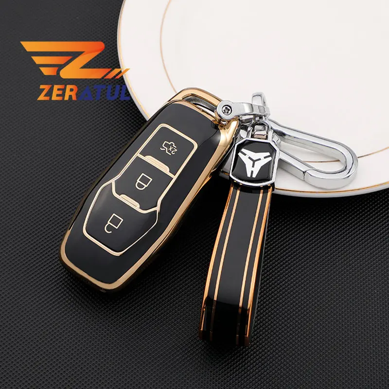 

ТПУ чехол для автомобильного смарт-ключа, защитный чехол для Брелока Для Ford F-150 Mondeo Galaxy S-Max Explorer Edge Mustang Ranger 2015 - 2018