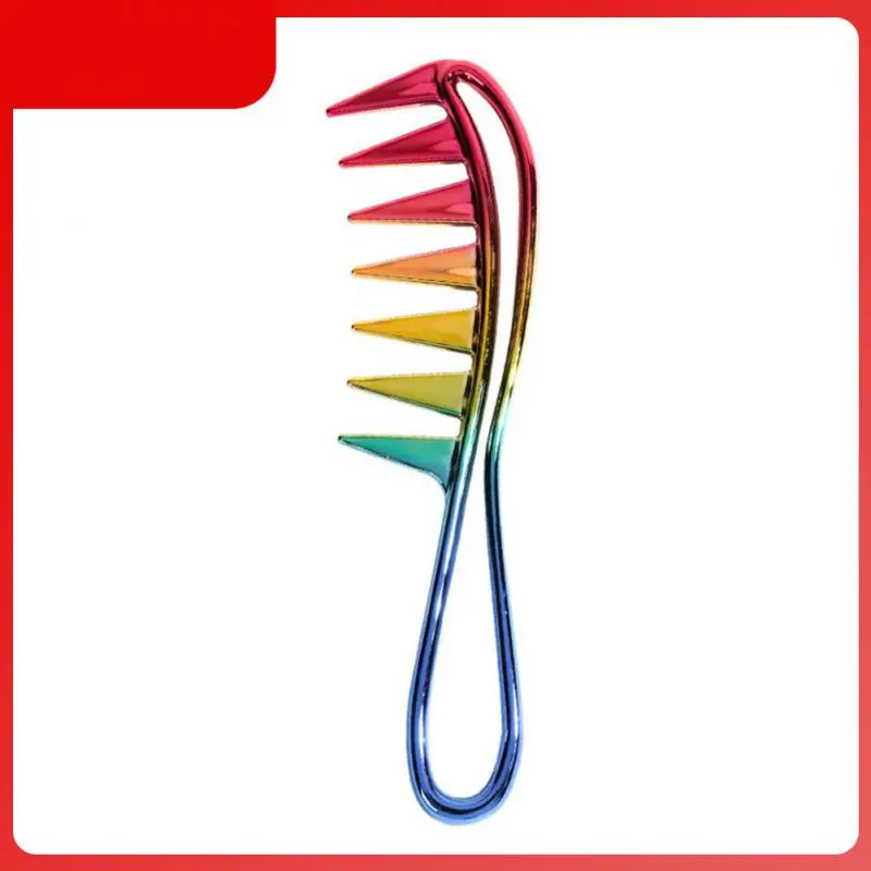 

Wide Tooth Combs Electroplating Retro Oil head Comb Men's Beard Comb Curly Detangle Hair Brush Salon Hairdressing Styling Tools