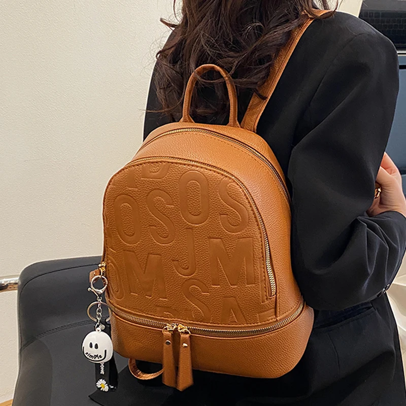 

2023 New Luxury Designer Women Backpacks PU Leather Fashion Shoulder Bags Female Ladies Travel Backpack School Bags For Girls