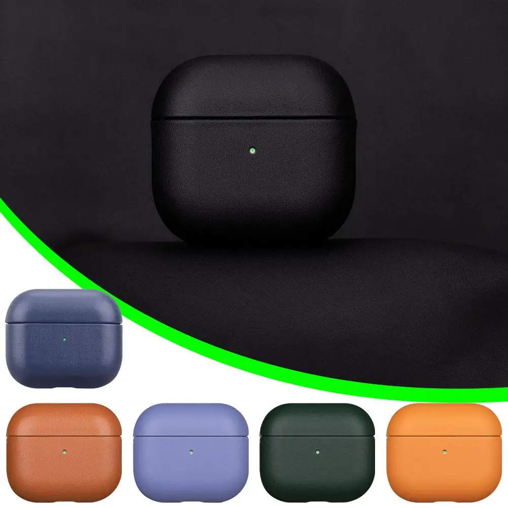 Кожаный чехол для Airppods 4 Air Pods аксессуары Bluetooth-наушников защитных чехла J6r1
