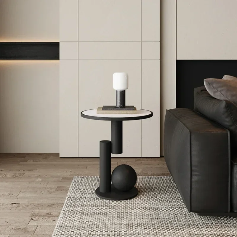 Маленький круглый журнальный столик мобильный прикроватный ночной диван