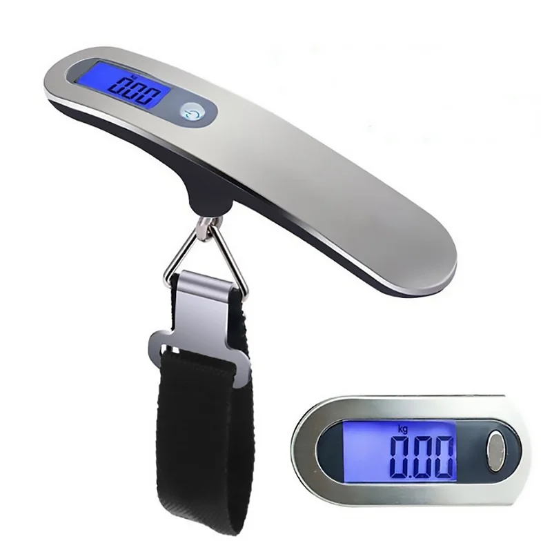 

50kg/110lb Portable Mini Suitcase Scale Household Digital Display Scale Applied Aircraft Luggage Outdoor Scale Weighing Balance