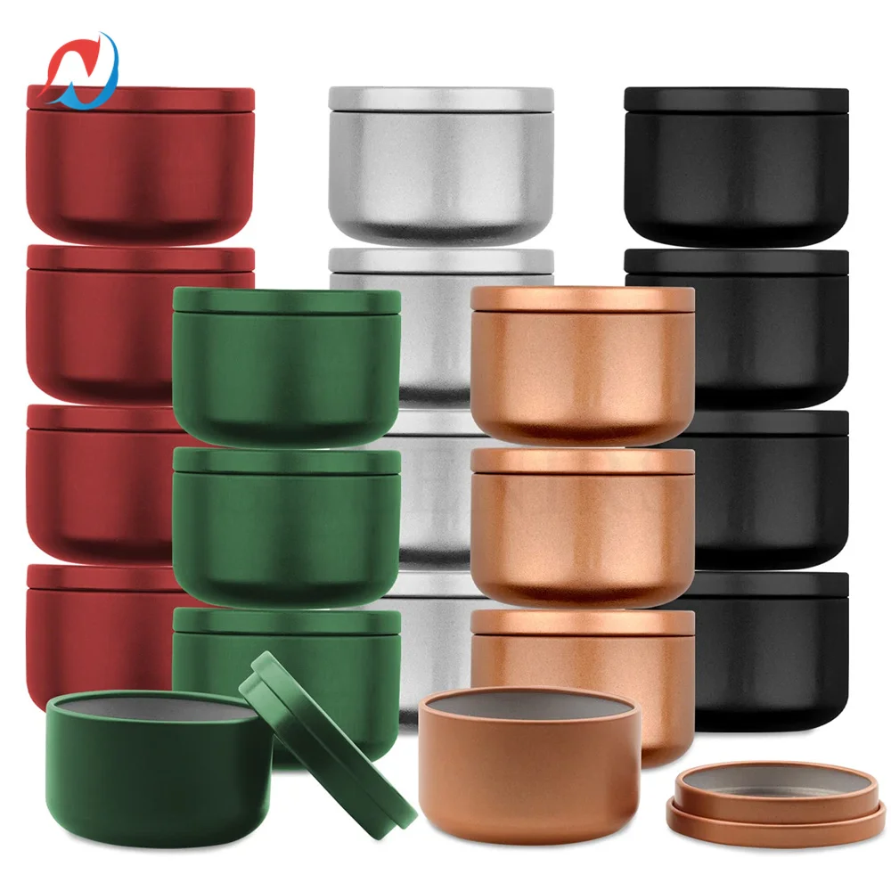 

Sheenirs 24pcs Aluminum Candle Tin Round Candle Containers Candle Jars Candle Small Jar Solid Aromatherapy Metal Jar