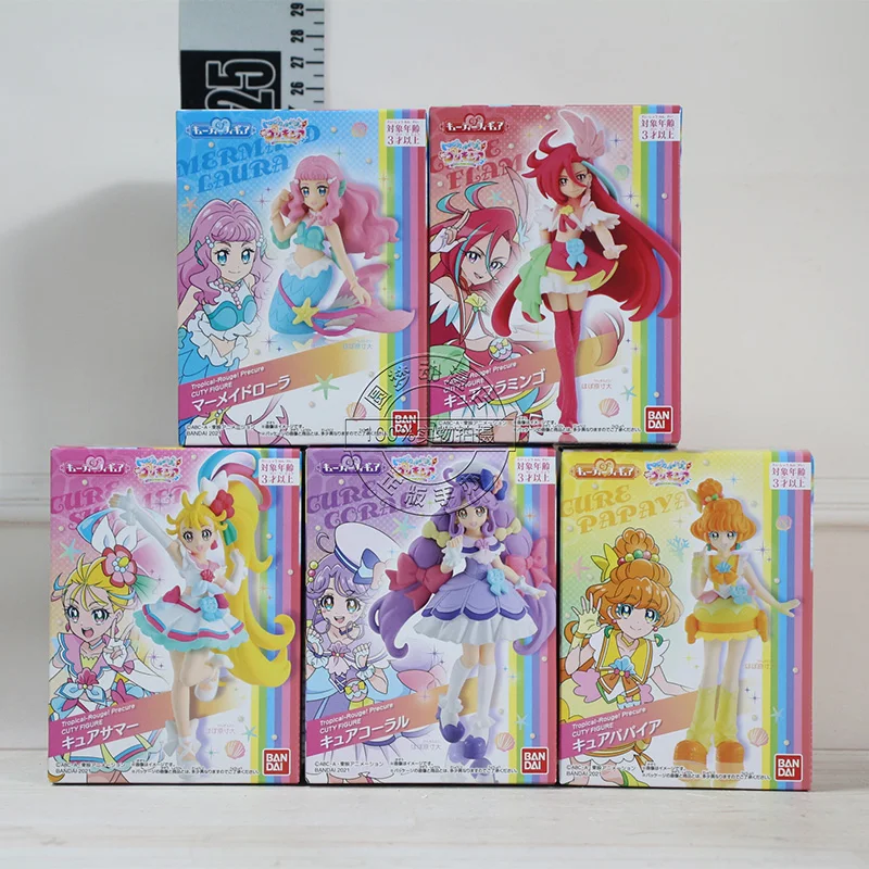 Genuine Tropical-Rouge Pretty Cure Action Figure Cure Summer Cure Coral Cure Papaya Cure Flamingo Cure Lamer Delicate Model Toys