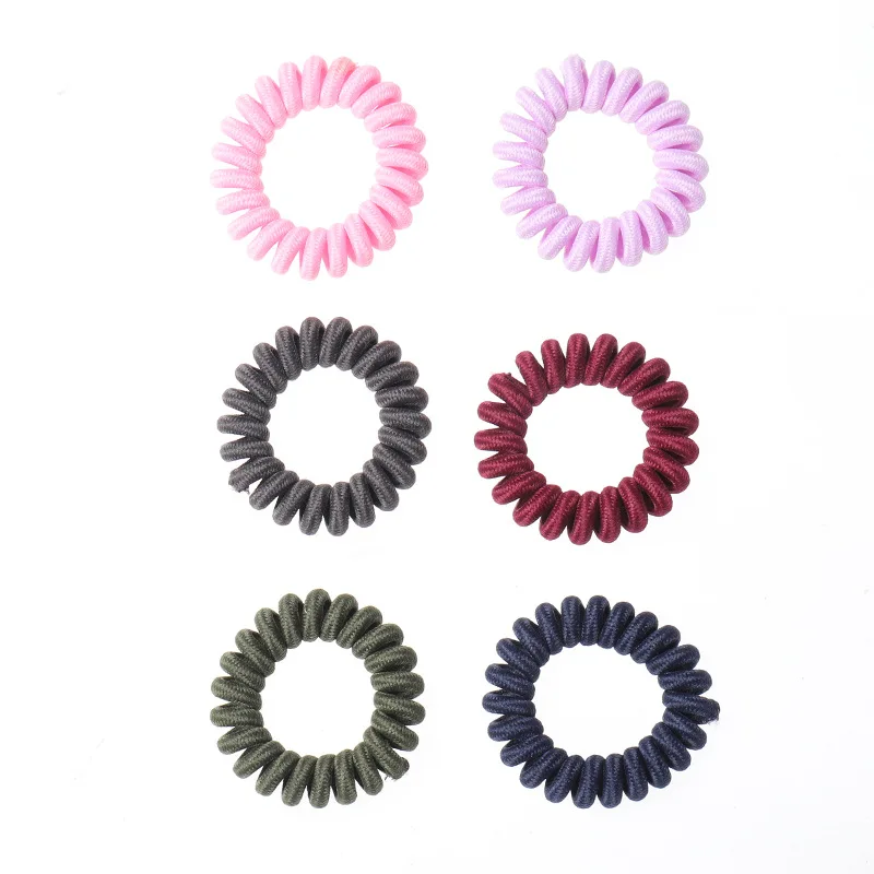 

Telephone Wire Line Wrap Cloth Colorful Headbands Rubber Bands Solid Elastic Hair Bands Girl Scrunchy For Hair Ties Accessories