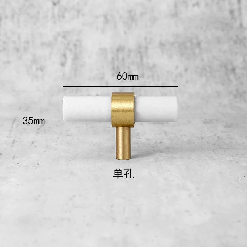 

Ручка для шкафа из мрамора и латуни Diana's-Hardware