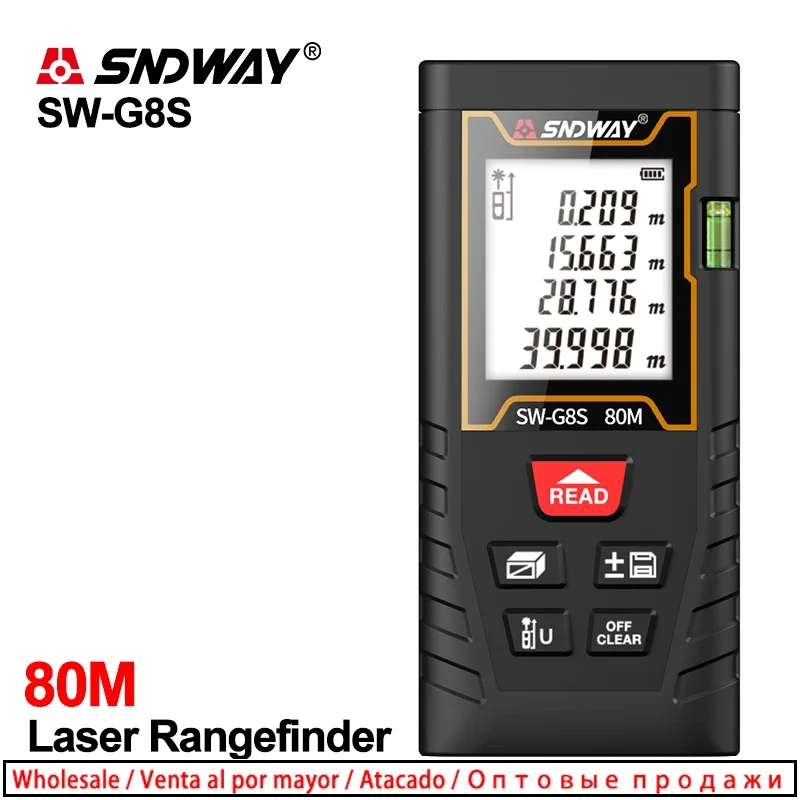

Лазер SNDWAY дальномер лазерный измеритель расстояния измерительная лента лазерный цифровой инструмент Устройство для фотографий 40 м 60 м 80 м 100 м лазерный дальномер