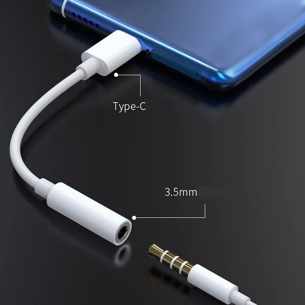 Новый адаптер для наушников USB Type-C на 3 5 мм внешний телефонов android Huawei P20 и - купить