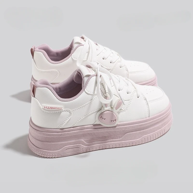 SHANPA туфли на платформе с милым кроликом розовые шикарные дышащие для скейтборда