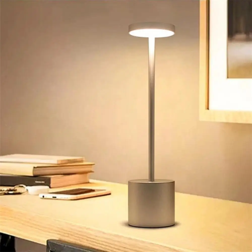 

Rechargeable Cordless LED Table Lamp Portable Metal Desk night light USB atmosphere Nightstand Light Bedroom Study Restaurant