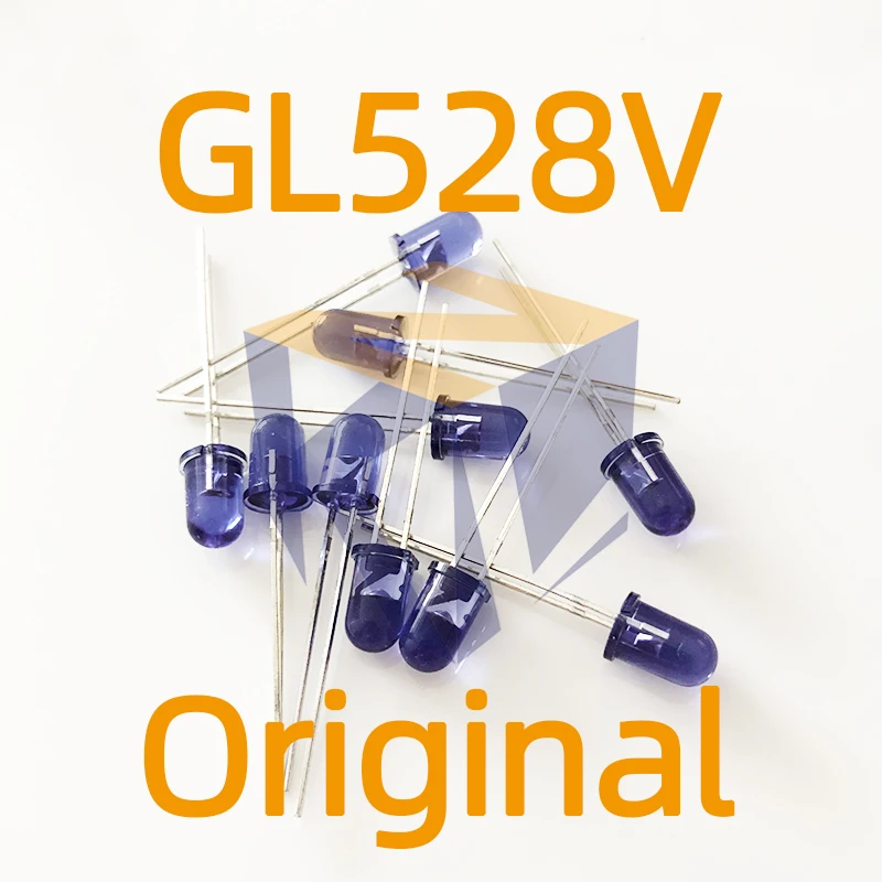 10 шт. GL528V Тип 5 мм Смола формовки встроенный излучающий диод DIP-2 GL528 GL52 GL5 GL 528 в