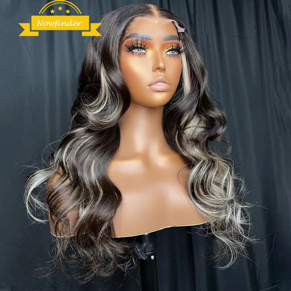 

Ombre Blonde 13x4 Body Wave Transparent Lace Front Wig Highlight Brazilian 1b/613 Honey Blonde Lace Frontal Human Hair Wigs Long