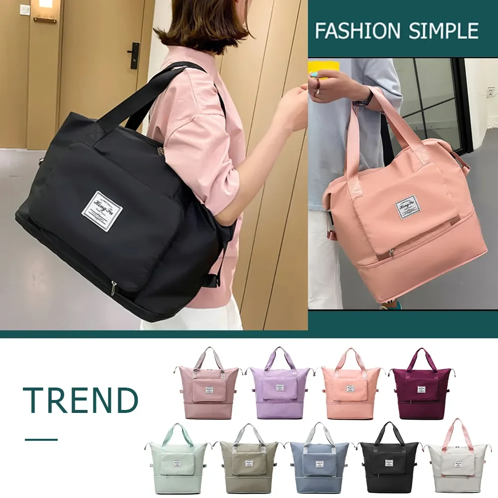 Fashionable Women Shoulder Bags сумка женская Oxford Cloth Shopping Handbag Foldable Large Capacity Training Travel Gym Bag