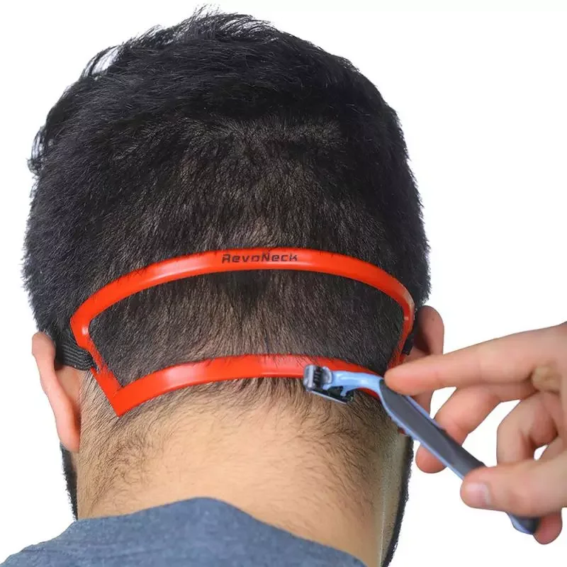 

1pcs Red Neck Trimming Ruler Styling Template Comb Haircuts Shaving Template Salon Family Back Shape Hair Styling Tools