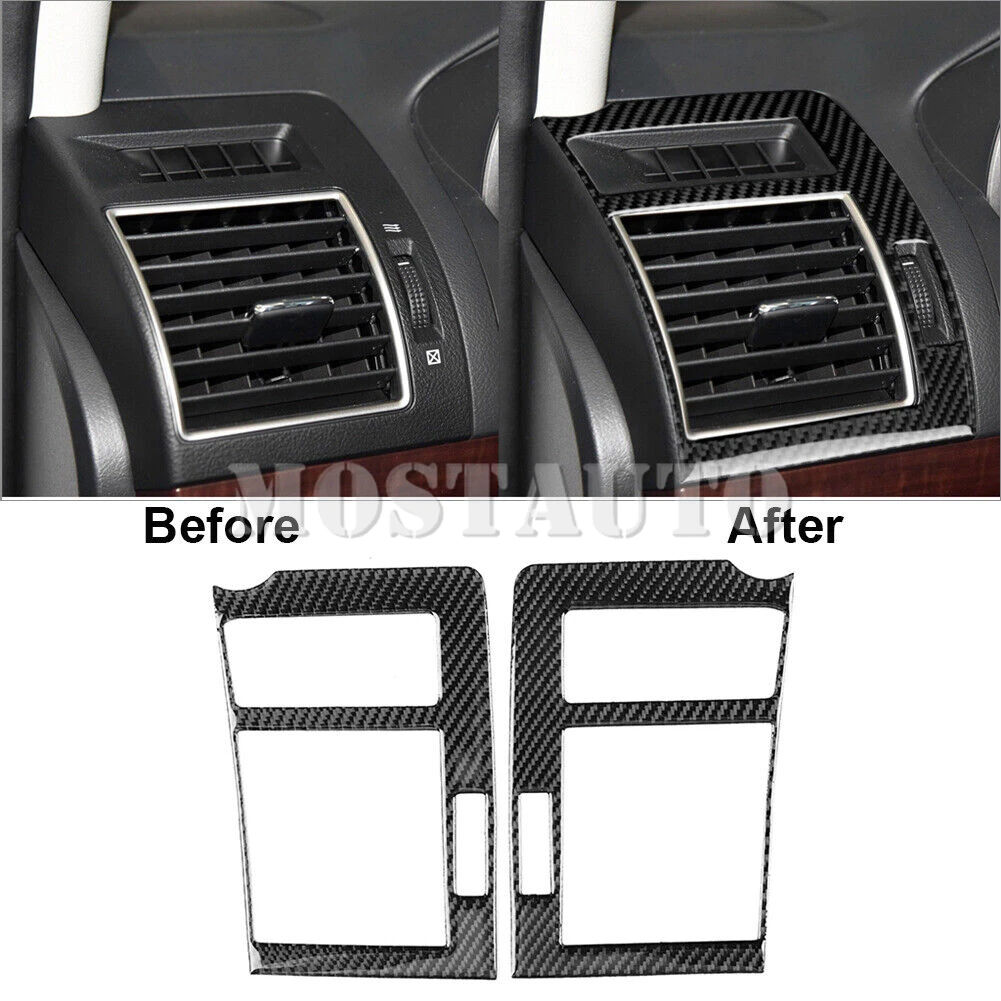 

For Toyota Land Cruiser Prado Soft Carbon Fiber Interior Dashboard Side Air Vent Outlet Cover Trim 2010-2018 2pcs （2 Color）