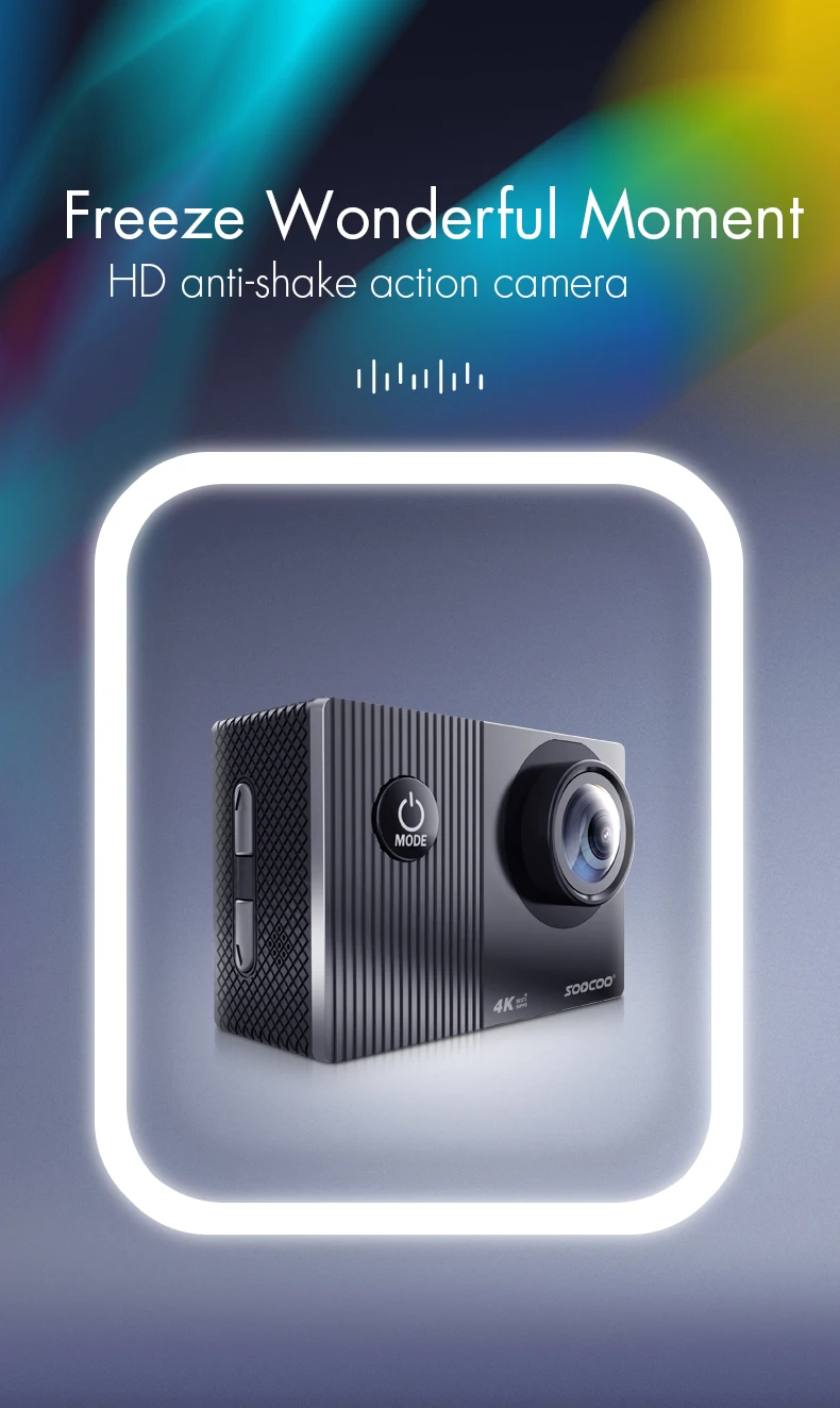 Водонепроницаемая Спортивная камера F91R Ultra HD 4K 60fps для езды на мотоцикле, шлем, записывающее устройство, анти-встряхивание, Wi-Fi, DV, уличная камера с сенсорным экраном