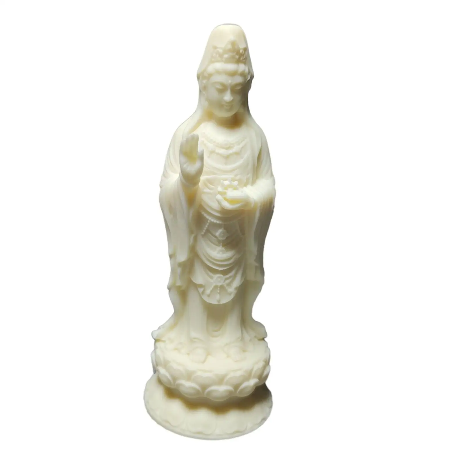 Настольная скульптура 2xBodhisattva фигурная фигурка для украшения стола белый цвет 1