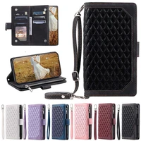 zipper multi card slots wallet flip case for sony xperia 1 ii 5 iii 10 iv phone cover for iphone 13 pro max 12 mini 11 x xs xr