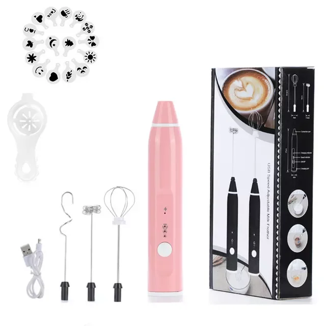 

Mixer 3 Speed Milk Frother Hand Blender Stirrer USB Rechargeable Eggbeater Mini Foamer Whisk for Cappuccino Chocolate