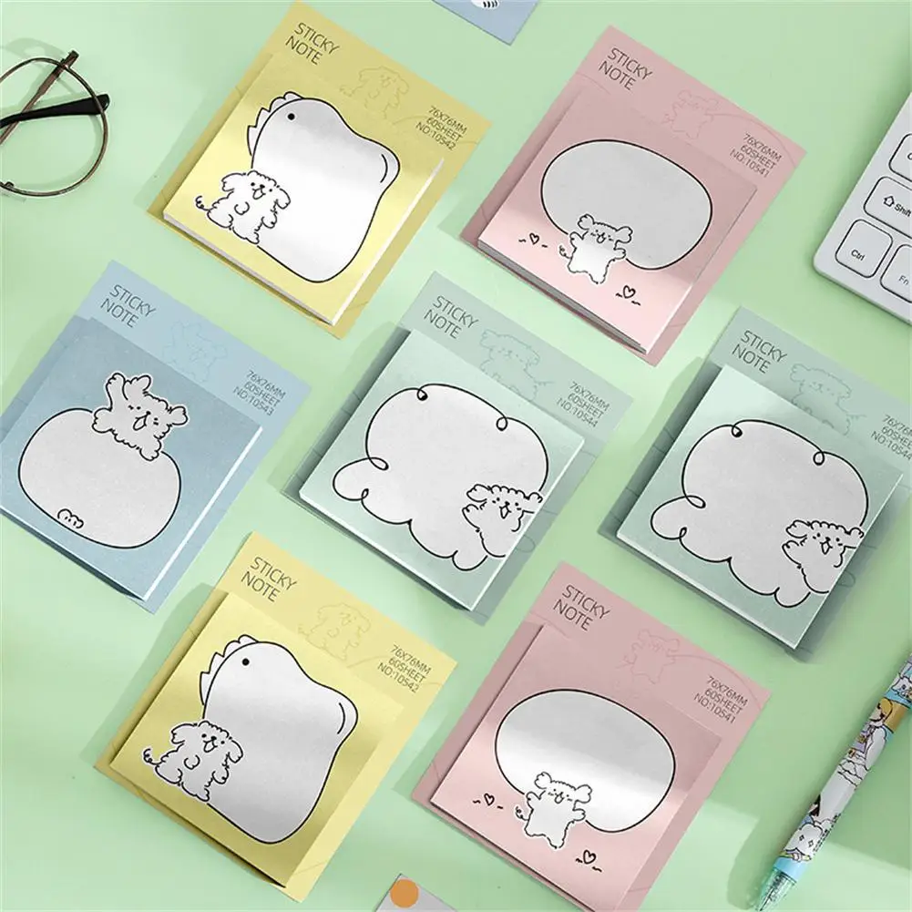 

60 Sheets Memo Pad Sticky Notepad Cute Cartoon Note Pad Self-Adhesive Paper Student Stationery For Planner Diary Journal Notepad