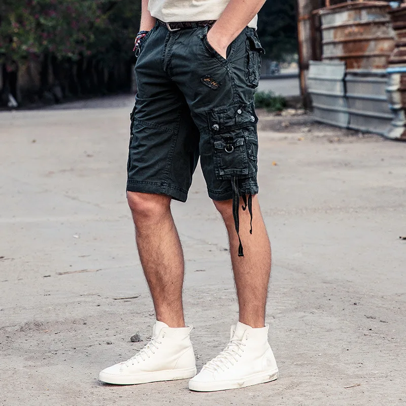 

Men's summer camouflage cargo shorts cotton Capris camo Plus size casual pants US military wear-resistant training short pants