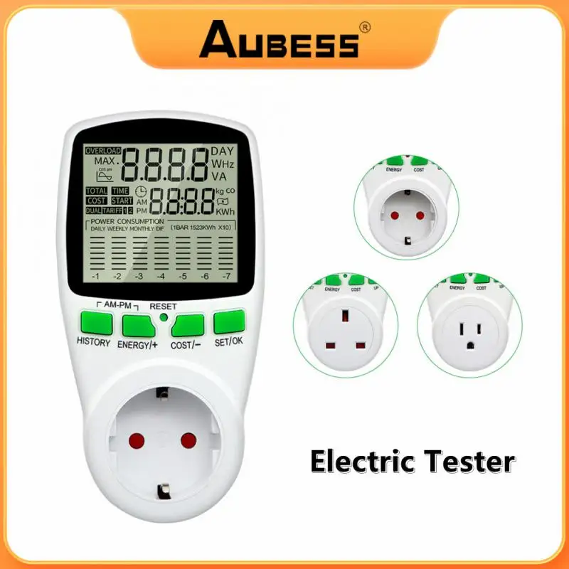 

Счетчик электроэнергии, ваттметр, счетчик счета, счетчик энергии, счетчик энергии 220 В переменного тока, измеритель мощности с вилкой Станда...