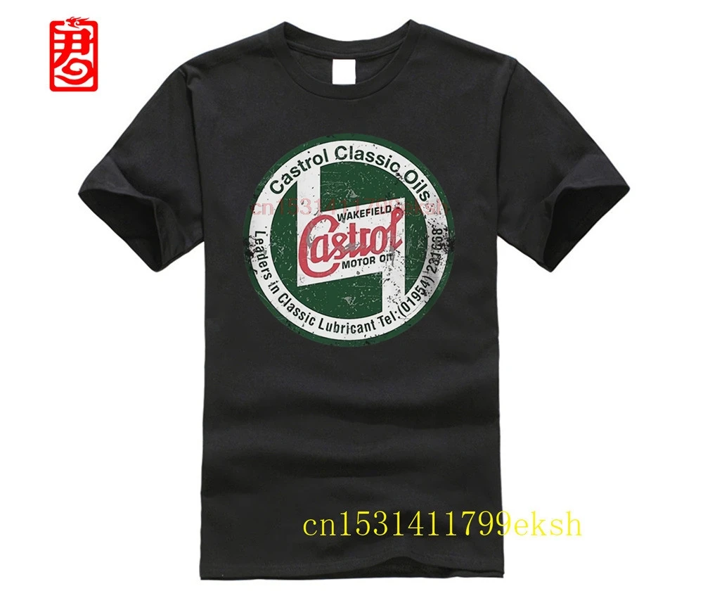 Новая Винтажная футболка с надписью CASTROL, Классическая Ретро футболка с эффектом потертости, крутая Повседневная футболка с надписью pride для мужчин, новая модная футболка унисекс