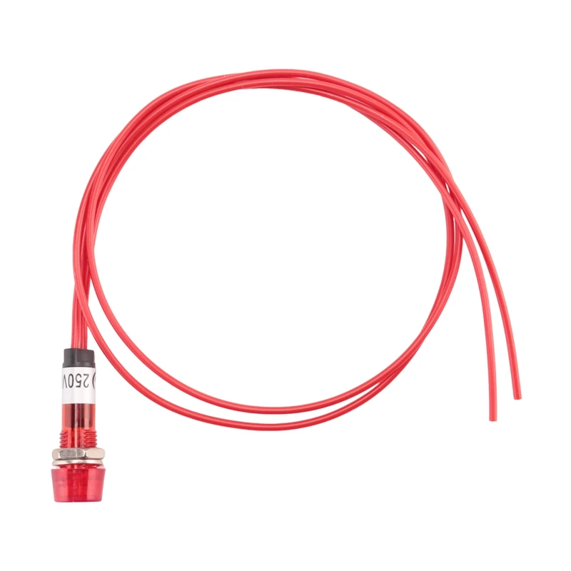 Неоновый Индикатор Пилот сигнальный огонь Red светильник AC 250V w2 провода