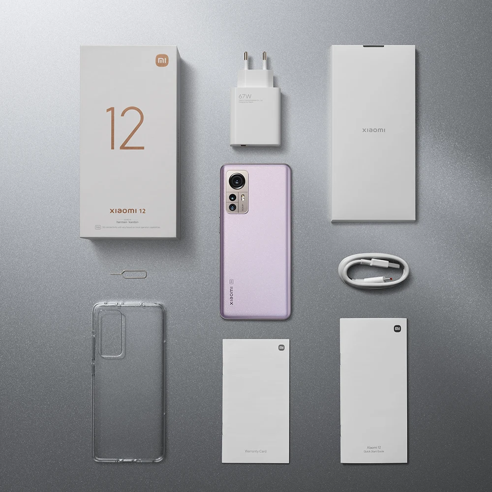 Najtaniej Wersja Globalna Xiaomi 12 5G 8GB 12GB 256GB Smartphone | Oryginalny Nowy | Sealed Unlocked | Ładowarka Ue