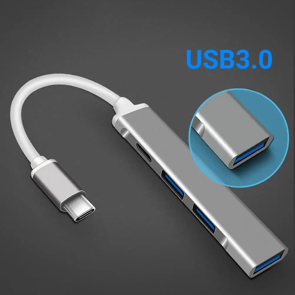 Док-станция 4 в 1 из алюминиевого сплава с USB/Type-C |