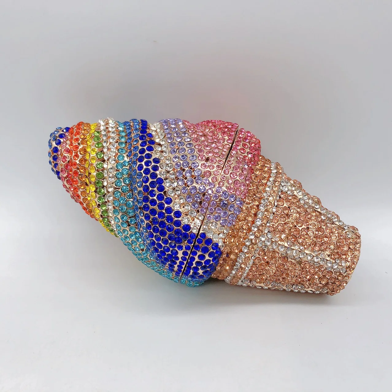 Мини-веселковые цветные вечерние клатчи в форме мороженого с бриллиантами