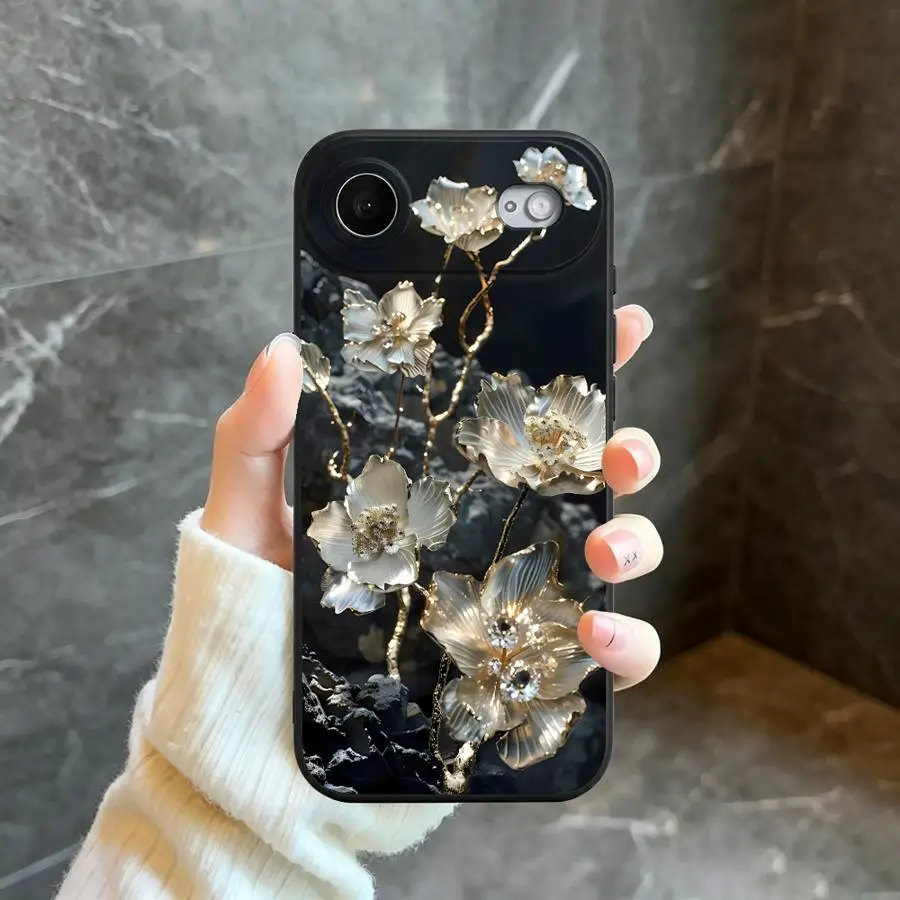 Чехол для Apple iPhone 17 Pro Max 14 11 16 12 15 Plus 7 8 Air 17e 16e X XS XR 13 Mini с рисунком Кои и цветы (art.: 3920dd35cd761) - 3920dd35cd761