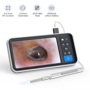 Digital Otoscope with 4.5 Inches Screen 3.9mm 1080P HD Ear Scope Endoscope Ear Cleaner With 2500mAh 