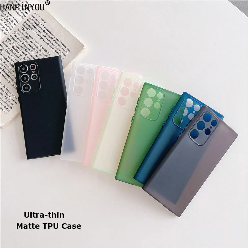 

Ultra-thin Matte Anti-fingerprint TPU Case For Samsung Galaxy A02 M02 A32 A52 A52s A72 A53 A73 5G Back Camera Cover Bumper Shell