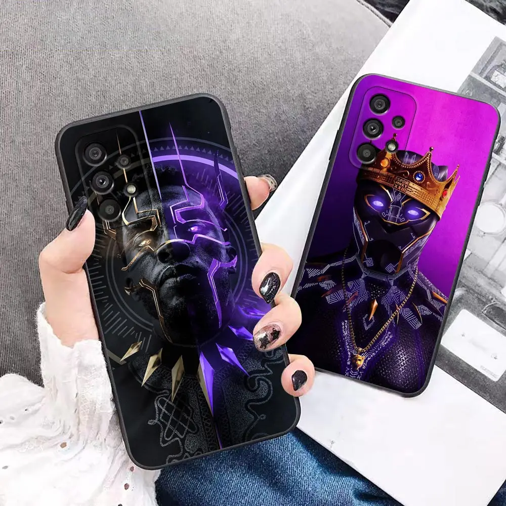 

Marvel panther 2 Comics Phone Case For Samsung Galaxy A72 A71 A52 A51 A42 A32 A31 A02s A21 A12 A11 A01 A02 A03 Black Cover Funda