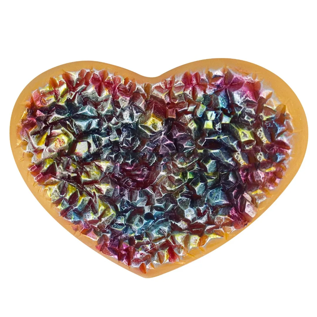 

1pc Heart Shaped Resin Crystal Healing Stone Gemstone Ornaments Crafts Valentine's Day Angel Aura Gift Home Decoration