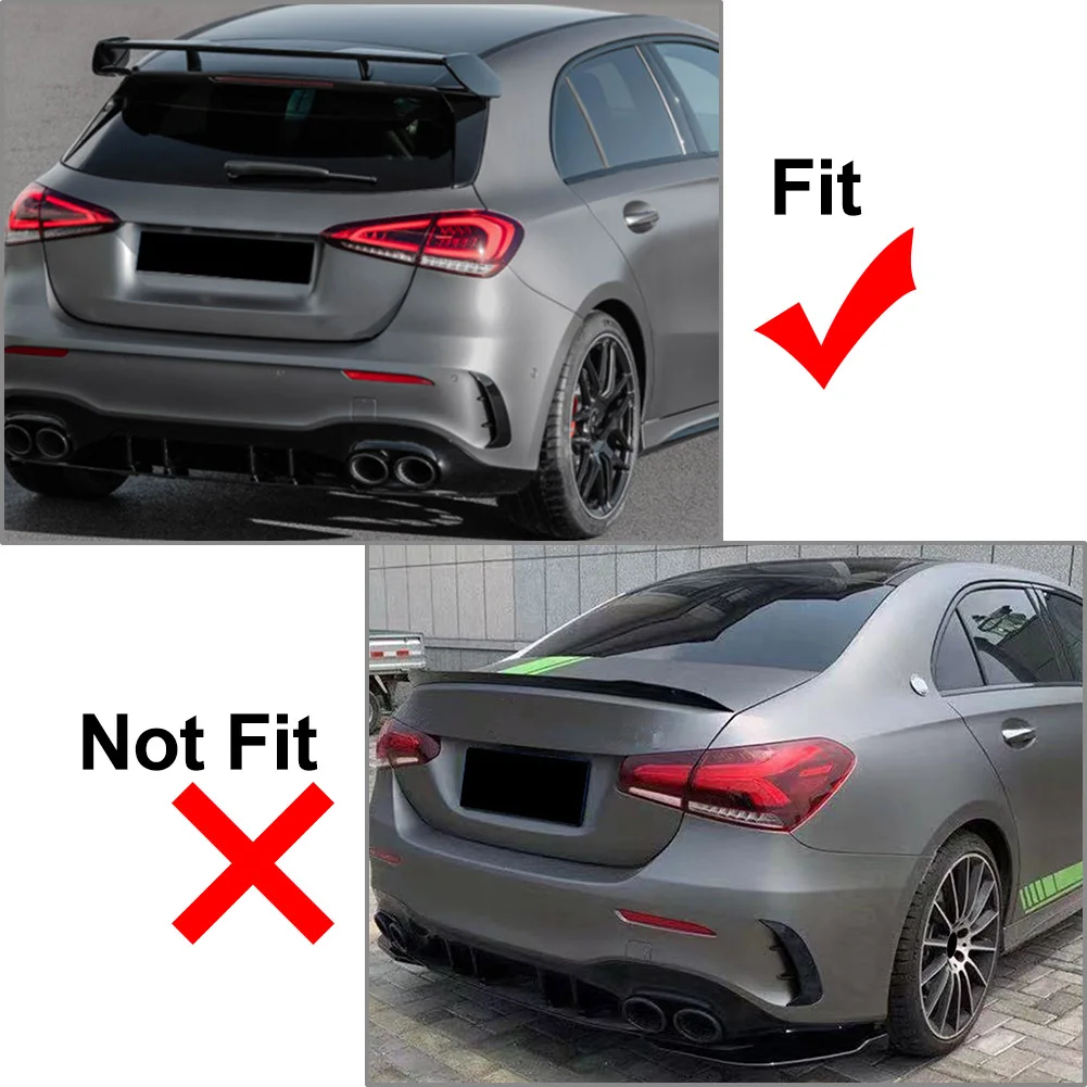 2Pcs Car Rear Bumper Splitter Trim Canard Air Vent For Mercedes Benz A-class W177 A200 A220 A35AMG 2018 2019 2020 2021 2022