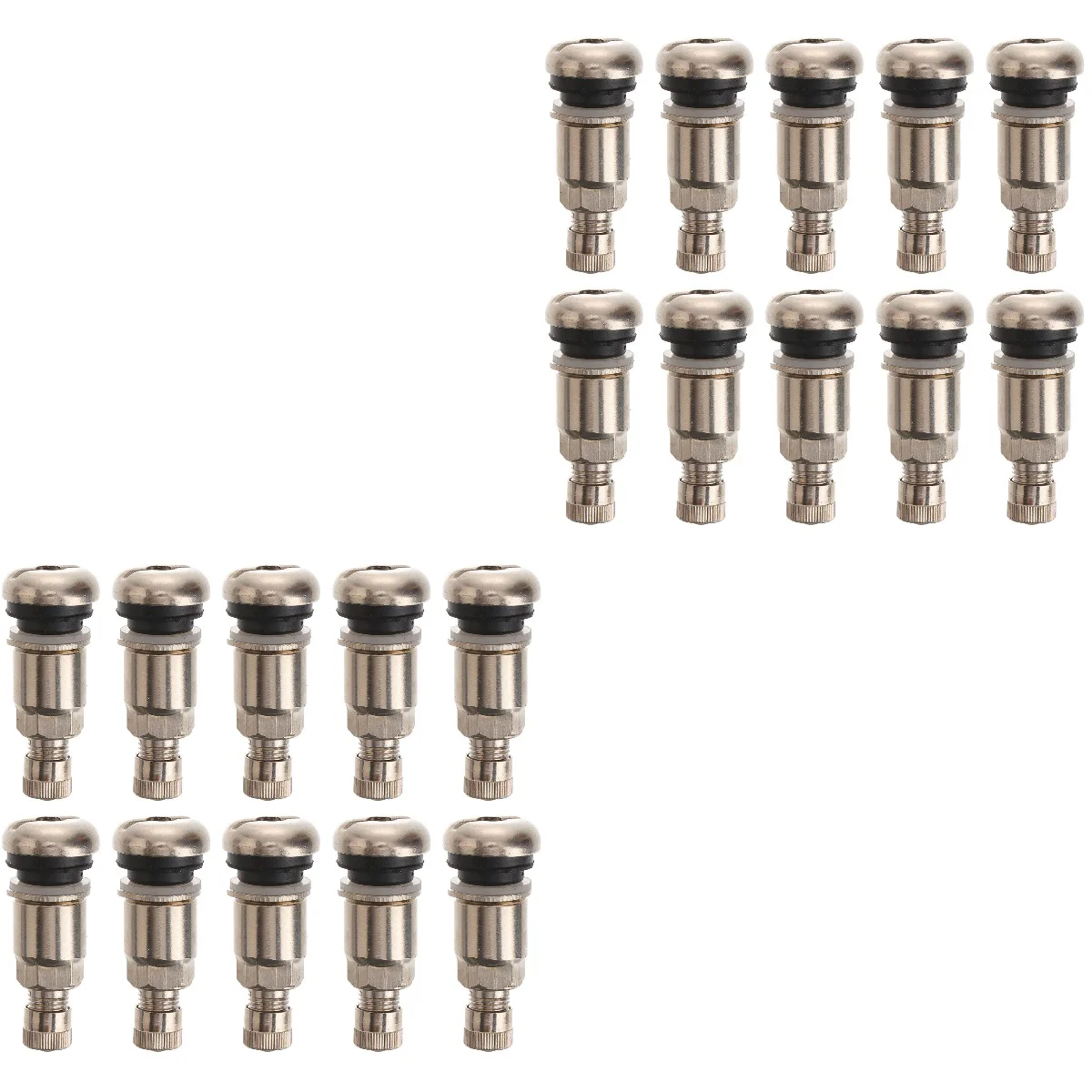 

20 Pcs Tire Valve High Pressure Trailer Tires Stainless Steel Valves Metal Bolt-in Tyre