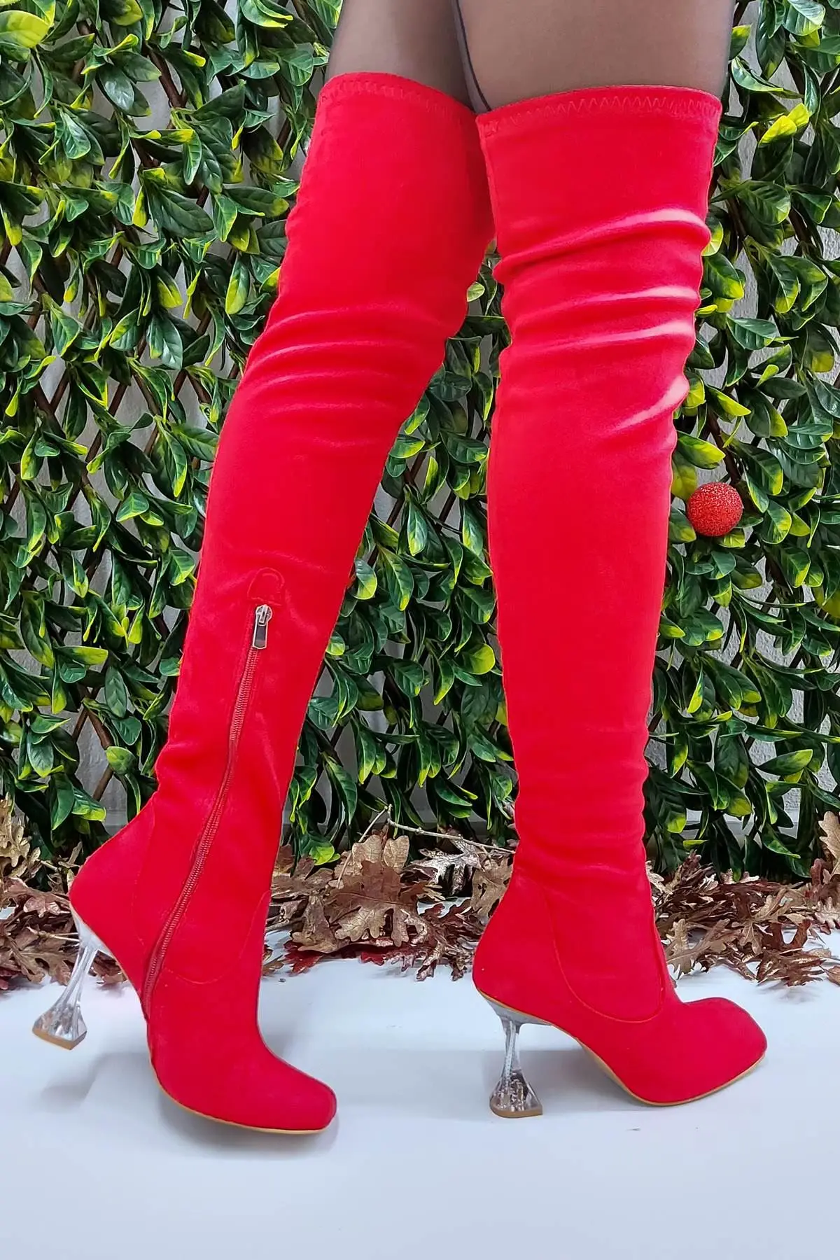 

Women's Fashion Suede Fashion Heels On Laptop Boots