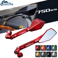 motorcycle mirror scooter rearview mirrors electrombile side convex mirror 8mm 10mm cnc aluminum for ducati 750ss 800ss 900ss